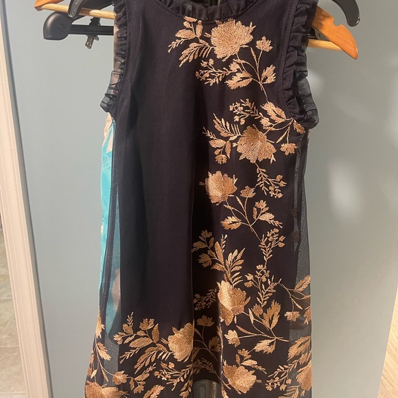 Design Lab, embroidered dress, black/gold - Picture 1 of 4